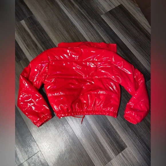 Vigoss Glossy Red Puffer Jacket - Picture 7 of 9